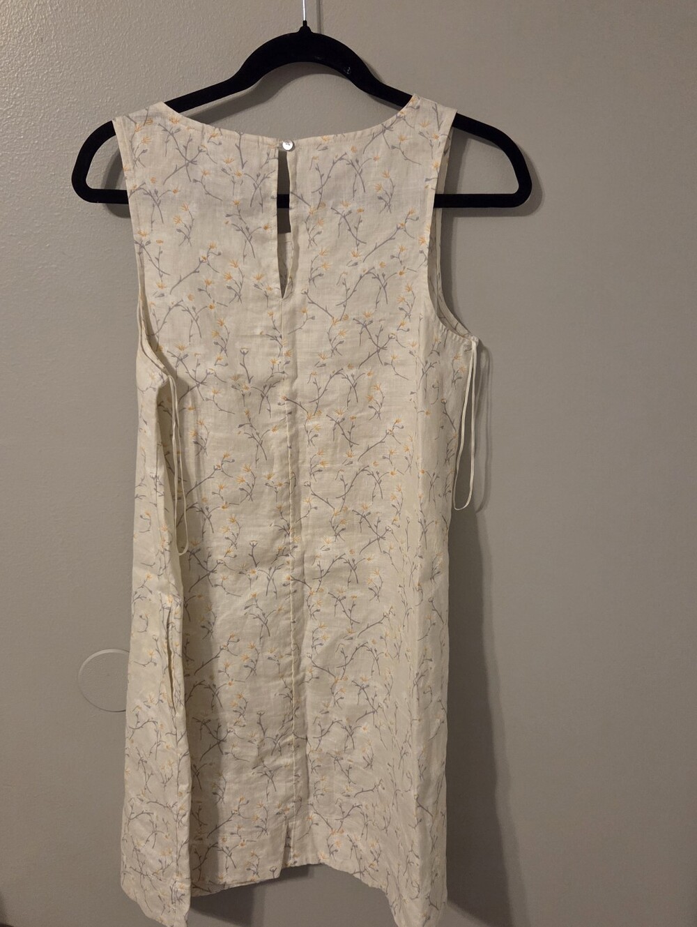 Women’s Cynthia Rowley 100% Linen Shift Dress Pockets Sz S Boho Floral - Picture 3 of 7